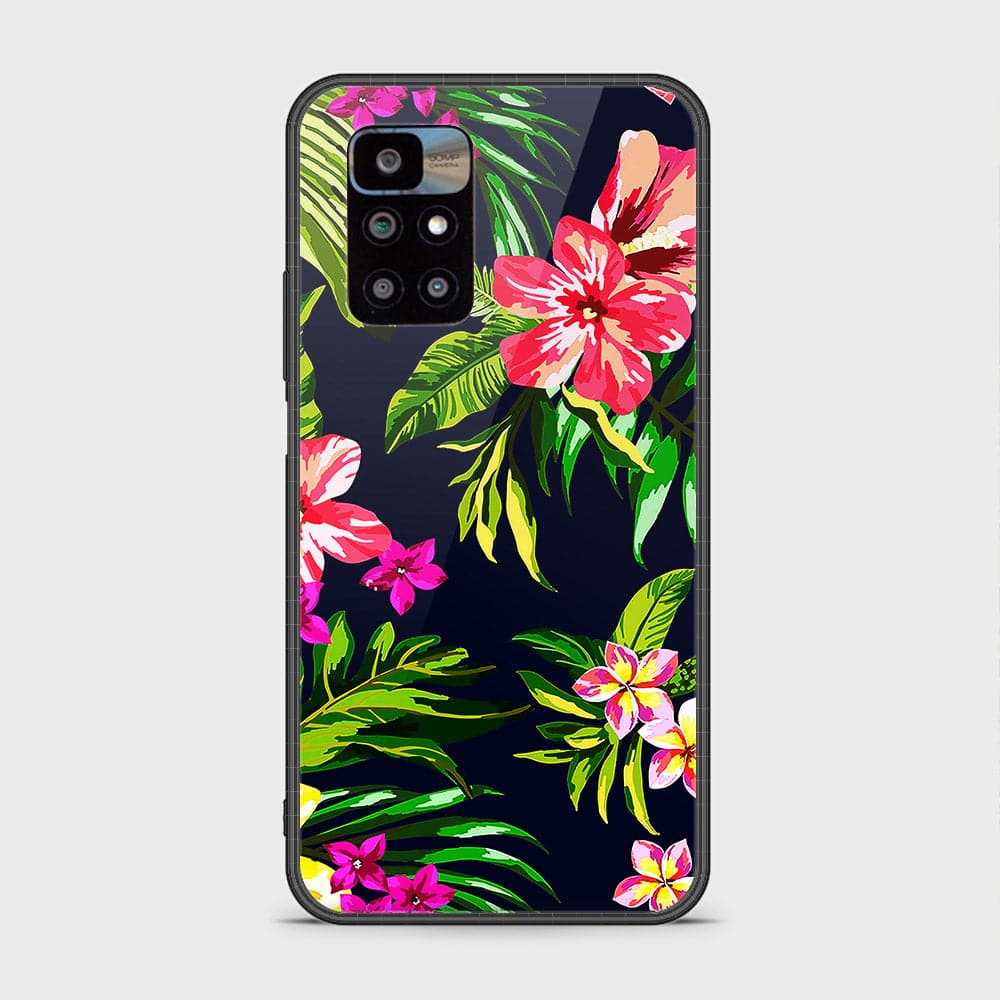 Xiaomi Redmi 10 2022 Cover - Floral Series - HQ Ultra Shine Premium Infinity Glass Soft Silicon Borders Case (Fast Delivery) (A)