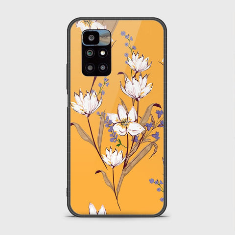 Xiaomi Redmi 10 Cover - Floral Series - HQ Ultra Shine Premium Infinity Glass Soft Silicon Borders Case