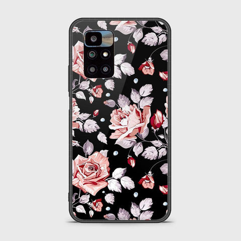 Xiaomi Redmi 10 Cover - Floral Series - HQ Ultra Shine Premium Infinity Glass Soft Silicon Borders Case