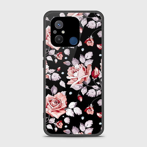 Xiaomi Redmi 12C Cover - Floral Series - HQ Ultra Shine Premium Infinity Glass Soft Silicon Borders Case