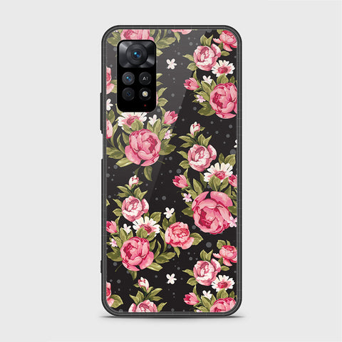 Xiaomi Redmi Note 11 Pro Cover- Floral Series - HQ Ultra Shine Premium Infinity Glass Soft Silicon Borders Case