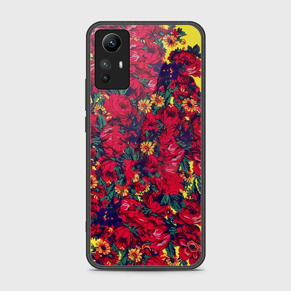 Xiaomi Redmi Note 12S Cover- Floral Series - HQ Ultra Shine Premium Infinity Glass Soft Silicon Borders Case