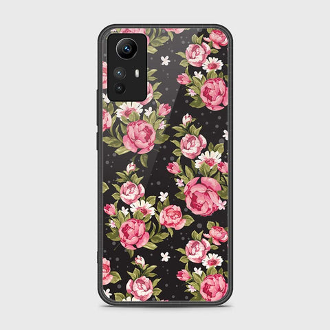 Xiaomi Redmi Note 12S Cover- Floral Series - HQ Ultra Shine Premium Infinity Glass Soft Silicon Borders Case