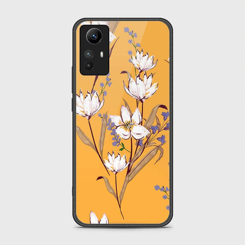 Xiaomi Redmi Note 12S Cover- Floral Series - HQ Ultra Shine Premium Infinity Glass Soft Silicon Borders Case