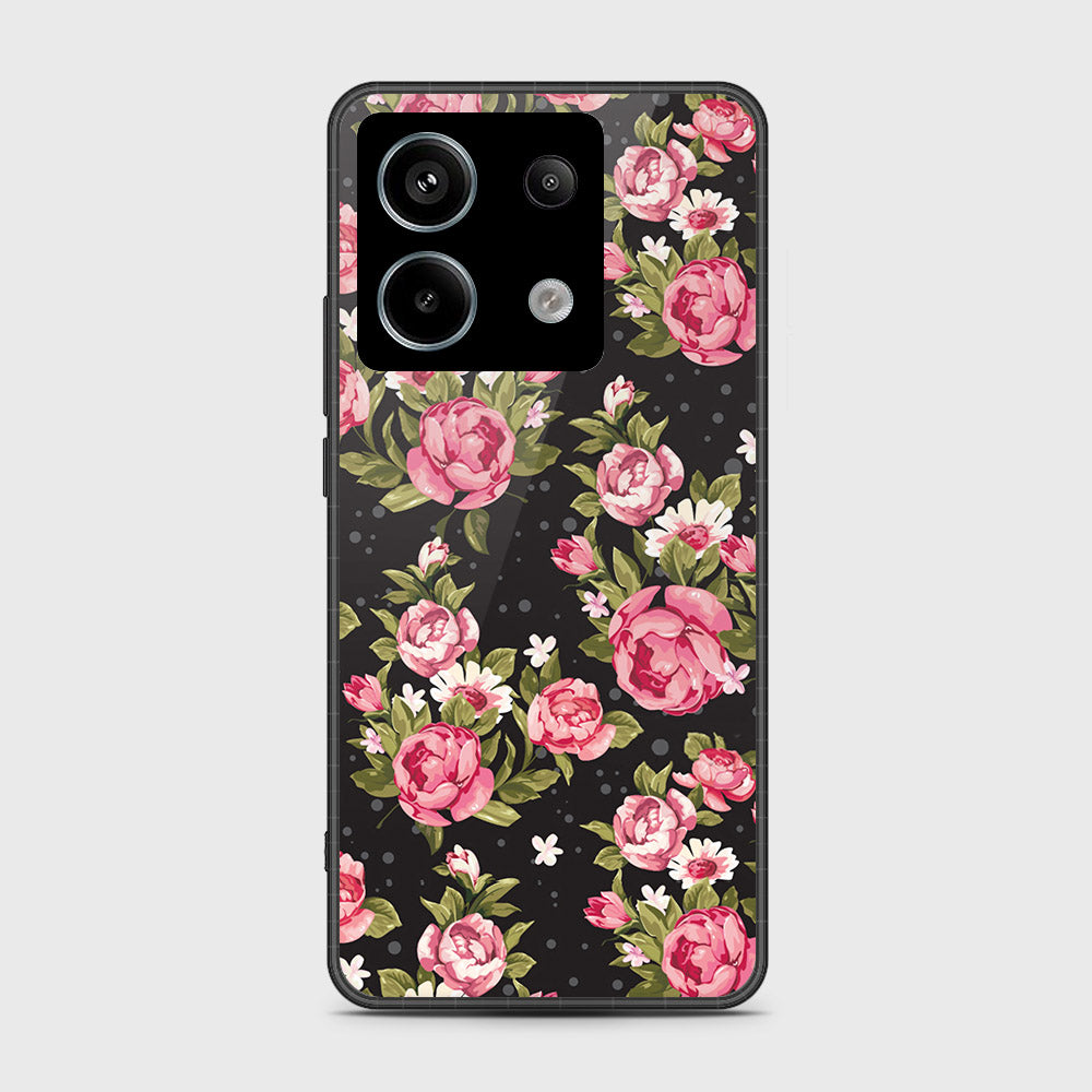 Xiaomi Redmi Note 13 Pro 4G Cover- Floral Series - HQ Ultra Shine Premium Infinity Glass Soft Silicon Borders Case (Fast Delivery)