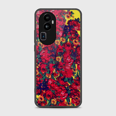 Oppo Reno 10 Pro Plus Cover- Floral Series - HQ Ultra Shine Premium Infinity Glass Soft Silicon Borders Case