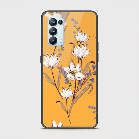 Oppo Reno 5 Pro 5G Cover - Floral Series - HQ Ultra Shine Premium Infinity Glass Soft Silicon Borders Case