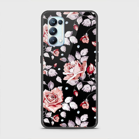 Oppo Reno 5 Pro 5G Cover - Floral Series - HQ Ultra Shine Premium Infinity Glass Soft Silicon Borders Case