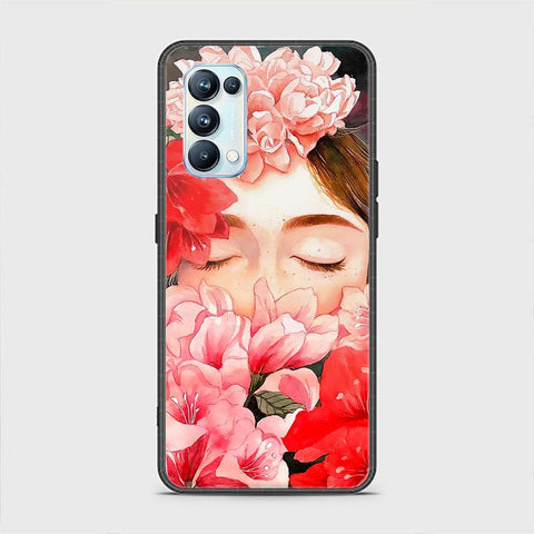 Oppo Reno 5 Pro 5G Cover - Floral Series - HQ Ultra Shine Premium Infinity Glass Soft Silicon Borders Case