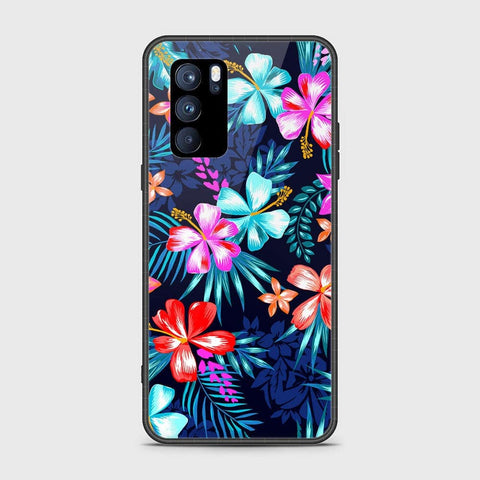 Oppo Reno 6 Pro 5G Cover - Floral Series - HQ Ultra Shine Premium Infinity Glass Soft Silicon Borders Case