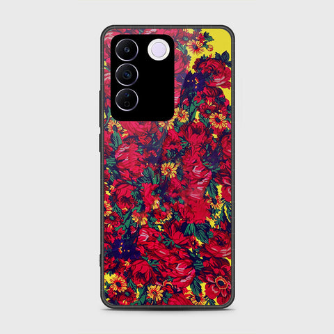 Vivo S16e Cover- Floral Series - HQ Ultra Shine Premium Infinity Glass Soft Silicon Borders Case