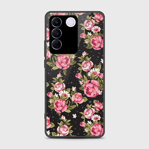 Vivo S16e Cover- Floral Series - HQ Ultra Shine Premium Infinity Glass Soft Silicon Borders Case