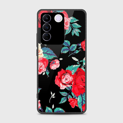 Vivo S16e Cover- Floral Series - HQ Ultra Shine Premium Infinity Glass Soft Silicon Borders Case