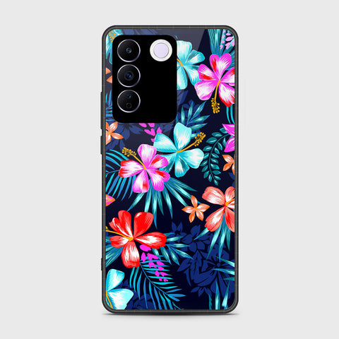 Vivo S16e Cover- Floral Series - HQ Ultra Shine Premium Infinity Glass Soft Silicon Borders Case