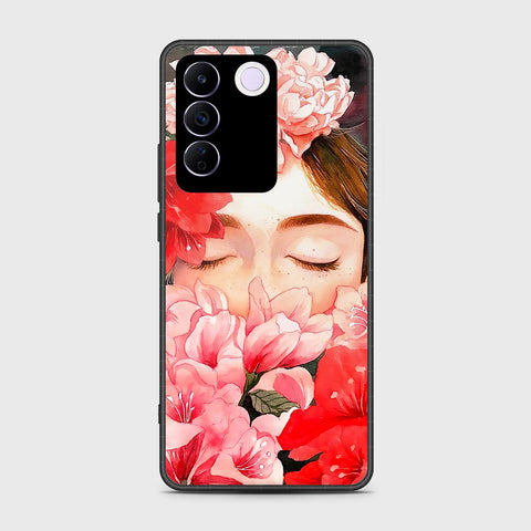 Vivo S16e Cover- Floral Series - HQ Ultra Shine Premium Infinity Glass Soft Silicon Borders Case