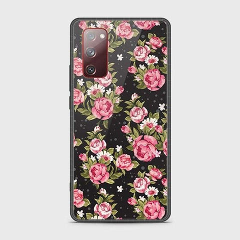 Samsung Galaxy S20 FE Cover - Floral Series - HQ Ultra Shine Premium Infinity Glass Soft Silicon Borders Case