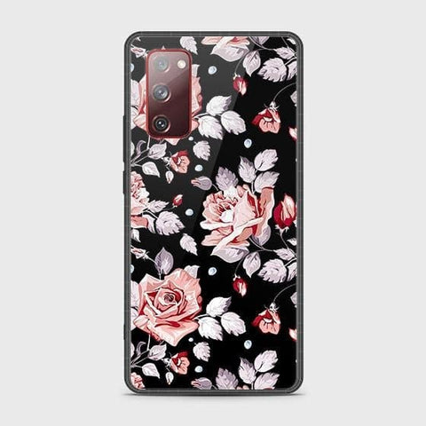 Samsung Galaxy S20 FE Cover - Floral Series - HQ Ultra Shine Premium Infinity Glass Soft Silicon Borders Case