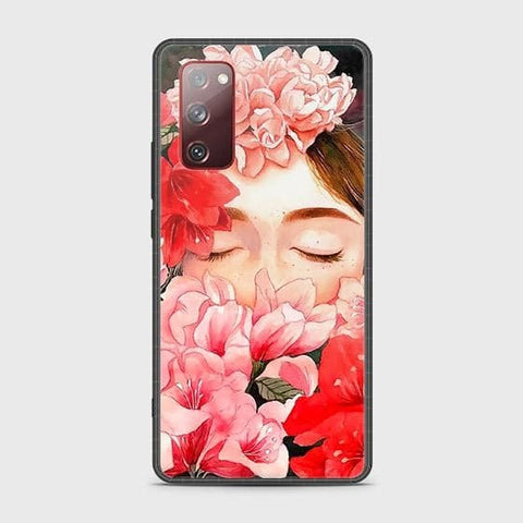 Samsung Galaxy S20 FE Cover - Floral Series - HQ Ultra Shine Premium Infinity Glass Soft Silicon Borders Case