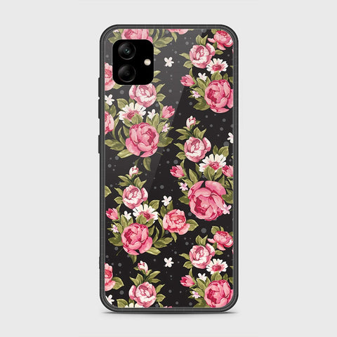 Samsung Galaxy A04 Cover- Floral Series - HQ Ultra Shine Premium Infinity Glass Soft Silicon Borders Case