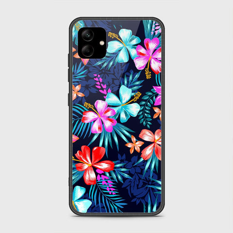 Samsung Galaxy A04 Cover- Floral Series - HQ Ultra Shine Premium Infinity Glass Soft Silicon Borders Case