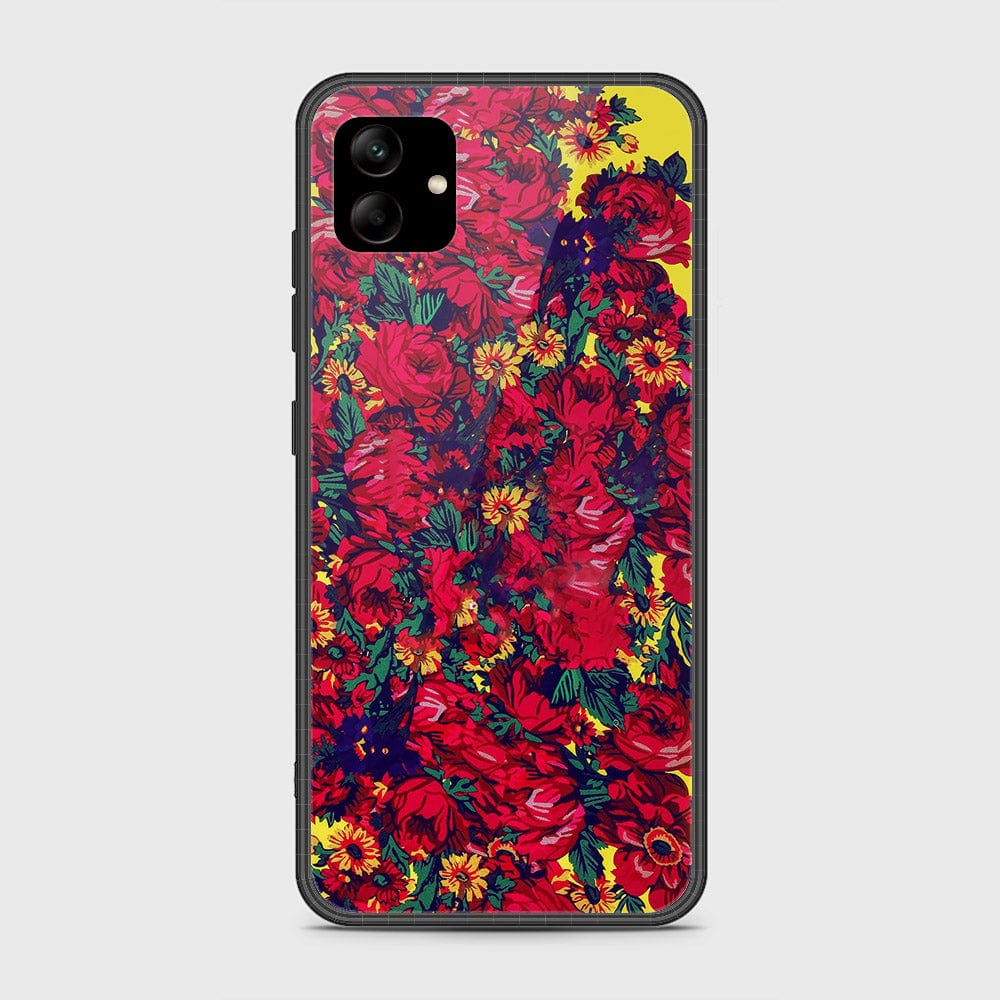 Samsung Galaxy A04e Cover - Floral Series - HQ Ultra Shine Premium Infinity Glass Soft Silicon Borders Case