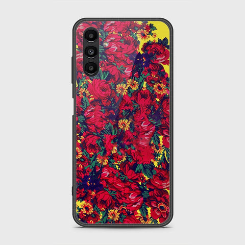 Samsung Galaxy A04s Cover- Floral Series - HQ Ultra Shine Premium Infinity Glass Soft Silicon Borders Case