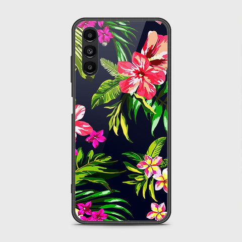 Samsung Galaxy A04s Cover- Floral Series - HQ Ultra Shine Premium Infinity Glass Soft Silicon Borders Case