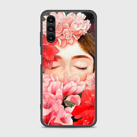 Samsung Galaxy A04s Cover- Floral Series - HQ Ultra Shine Premium Infinity Glass Soft Silicon Borders Case