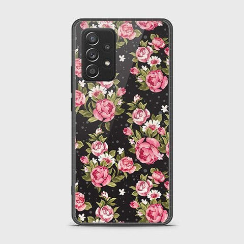 Samsung Galaxy A52s 5G Cover - Floral Series - HQ Ultra Shine Premium Infinity Glass Soft Silicon Borders Case