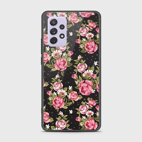 Samsung Galaxy A72 Cover - Floral Series - HQ Ultra Shine Premium Infinity Glass Soft Silicon Borders Case