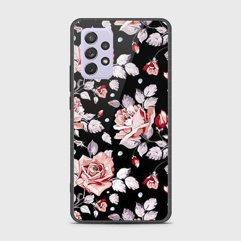 Samsung Galaxy A72 Cover - Floral Series - HQ Ultra Shine Premium Infinity Glass Soft Silicon Borders Case