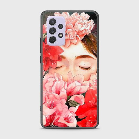 Samsung Galaxy A72 Cover - Floral Series - HQ Ultra Shine Premium Infinity Glass Soft Silicon Borders Case