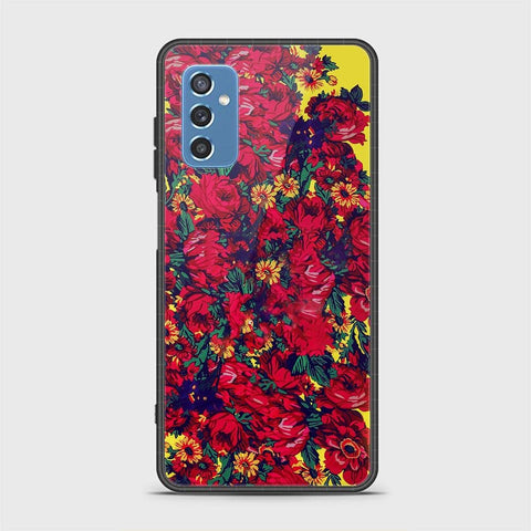 Samsung Galaxy M52 5G Cover- Floral Series - HQ Ultra Shine Premium Infinity Glass Soft Silicon Borders Case