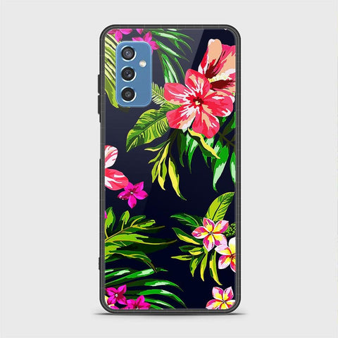 Samsung Galaxy M52 5G Cover- Floral Series - HQ Ultra Shine Premium Infinity Glass Soft Silicon Borders Case