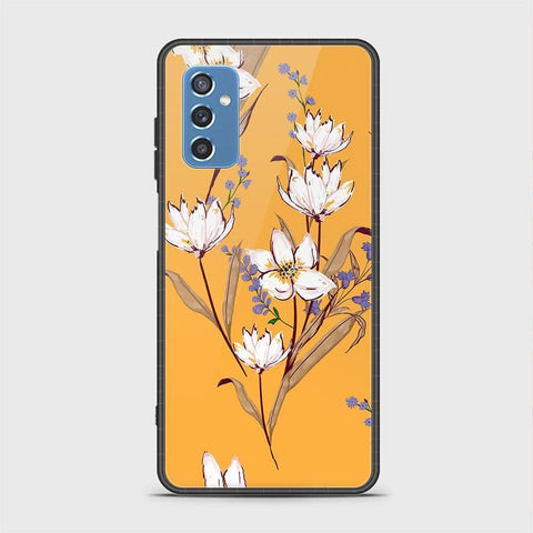 Samsung Galaxy M52 5G Cover- Floral Series - HQ Ultra Shine Premium Infinity Glass Soft Silicon Borders Case