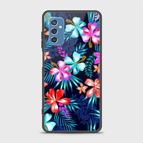 Samsung Galaxy M52 5G Cover- Floral Series - HQ Ultra Shine Premium Infinity Glass Soft Silicon Borders Case