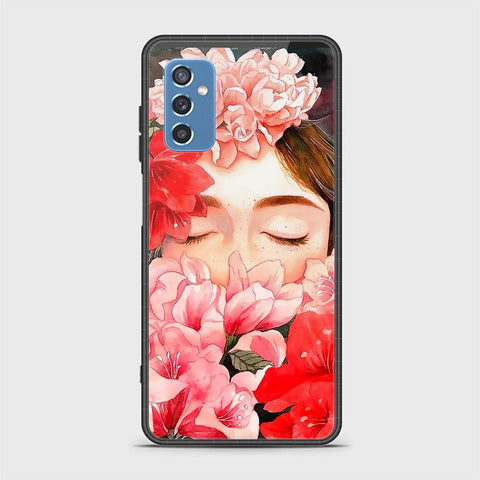 Samsung Galaxy M52 5G Cover- Floral Series - HQ Ultra Shine Premium Infinity Glass Soft Silicon Borders Case