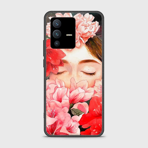 Vivo V23 5G Cover - Floral Series - HQ Ultra Shine Premium Infinity Glass Soft Silicon Borders Case