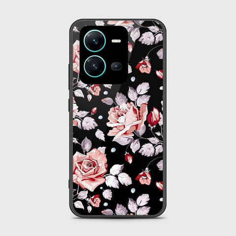 Vivo V25e Cover- Floral Series - HQ Ultra Shine Premium Infinity Glass Soft Silicon Borders Case