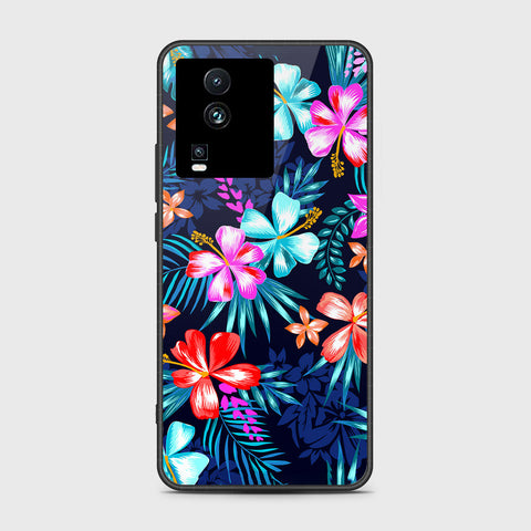 Vivo iQOO Neo 7 Cover- Floral Series - HQ Ultra Shine Premium Infinity Glass Soft Silicon Borders Case