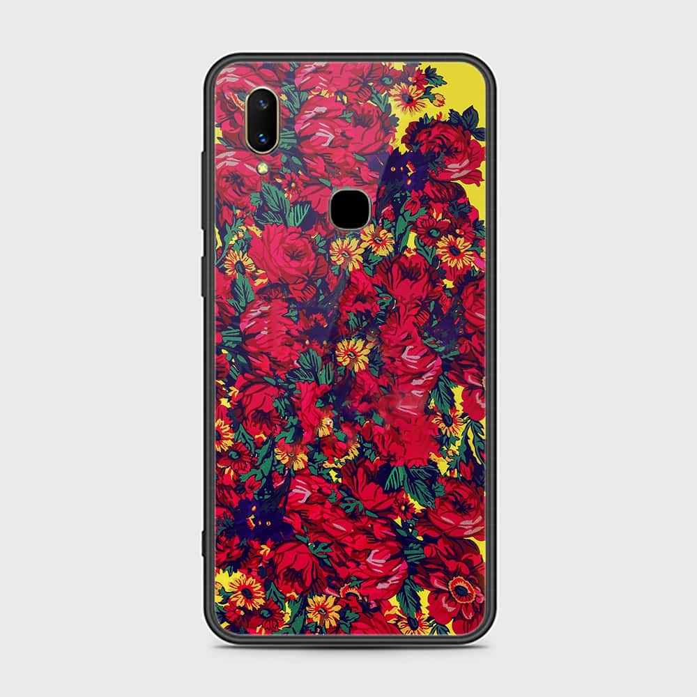 Vivo Z3 Cover- Floral Series - HQ Ultra Shine Premium Infinity Glass Soft Silicon Borders Case