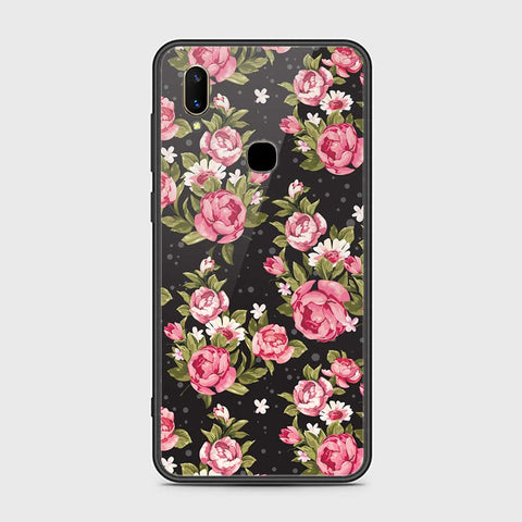 Vivo Z3 Cover- Floral Series - HQ Ultra Shine Premium Infinity Glass Soft Silicon Borders Case