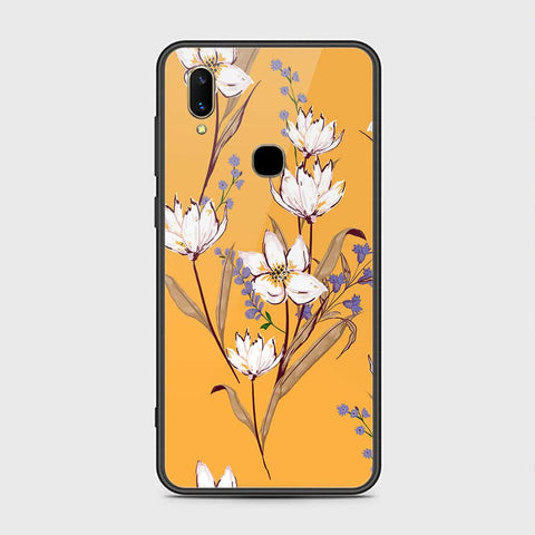 Vivo Z3 Cover- Floral Series - HQ Ultra Shine Premium Infinity Glass Soft Silicon Borders Case