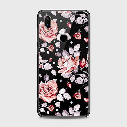 Vivo Z3 Cover- Floral Series - HQ Ultra Shine Premium Infinity Glass Soft Silicon Borders Case