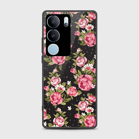 Vivo V29 Pro Cover- Floral Series - HQ Ultra Shine Premium Infinity Glass Soft Silicon Borders Case