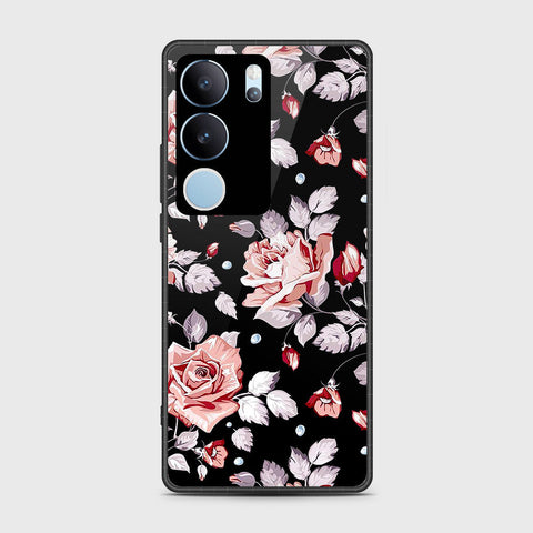 Vivo V29 Pro Cover- Floral Series - HQ Ultra Shine Premium Infinity Glass Soft Silicon Borders Case