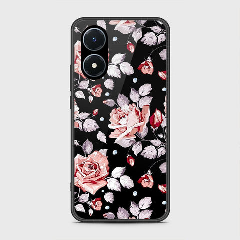 Vivo Y02s Cover- Floral Series - HQ Ultra Shine Premium Infinity Glass Soft Silicon Borders Case