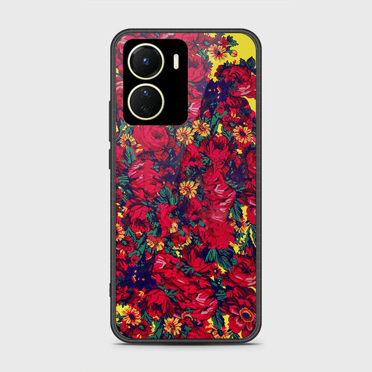 Vivo Y35 5G Cover- Floral Series - HQ Ultra Shine Premium Infinity Glass Soft Silicon Borders Case