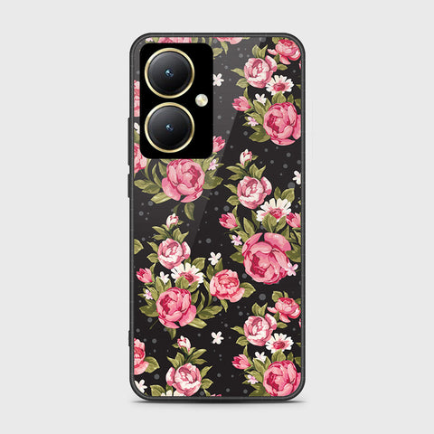 Vivo Y35 Plus Cover- Floral Series - HQ Ultra Shine Premium Infinity Glass Soft Silicon Borders Case