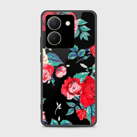 Vivo Y27s Cover- Floral Series - HQ Ultra Shine Premium Infinity Glass Soft Silicon Borders Case